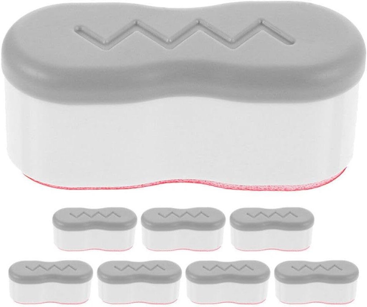 Toiletbril Bumpers - Toiletbril Pads - Geluiddemping Toilet - Zelfklevende Bevestiging - 8 Stuks - Grijs Wit