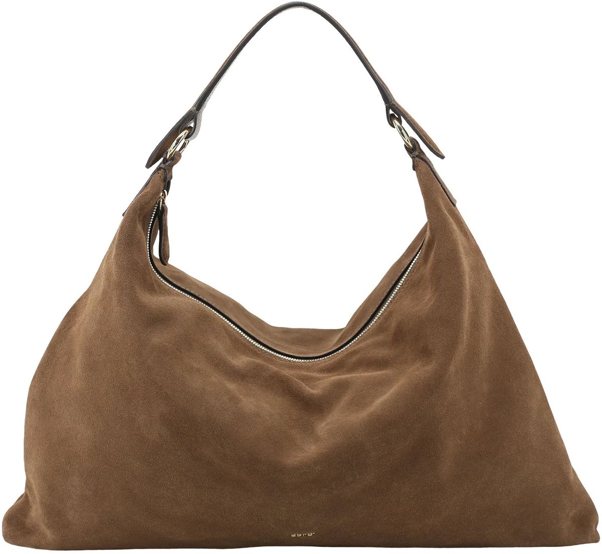 abro schoudertas Leather Suede All In One Shoulder Bag Khaki bruine