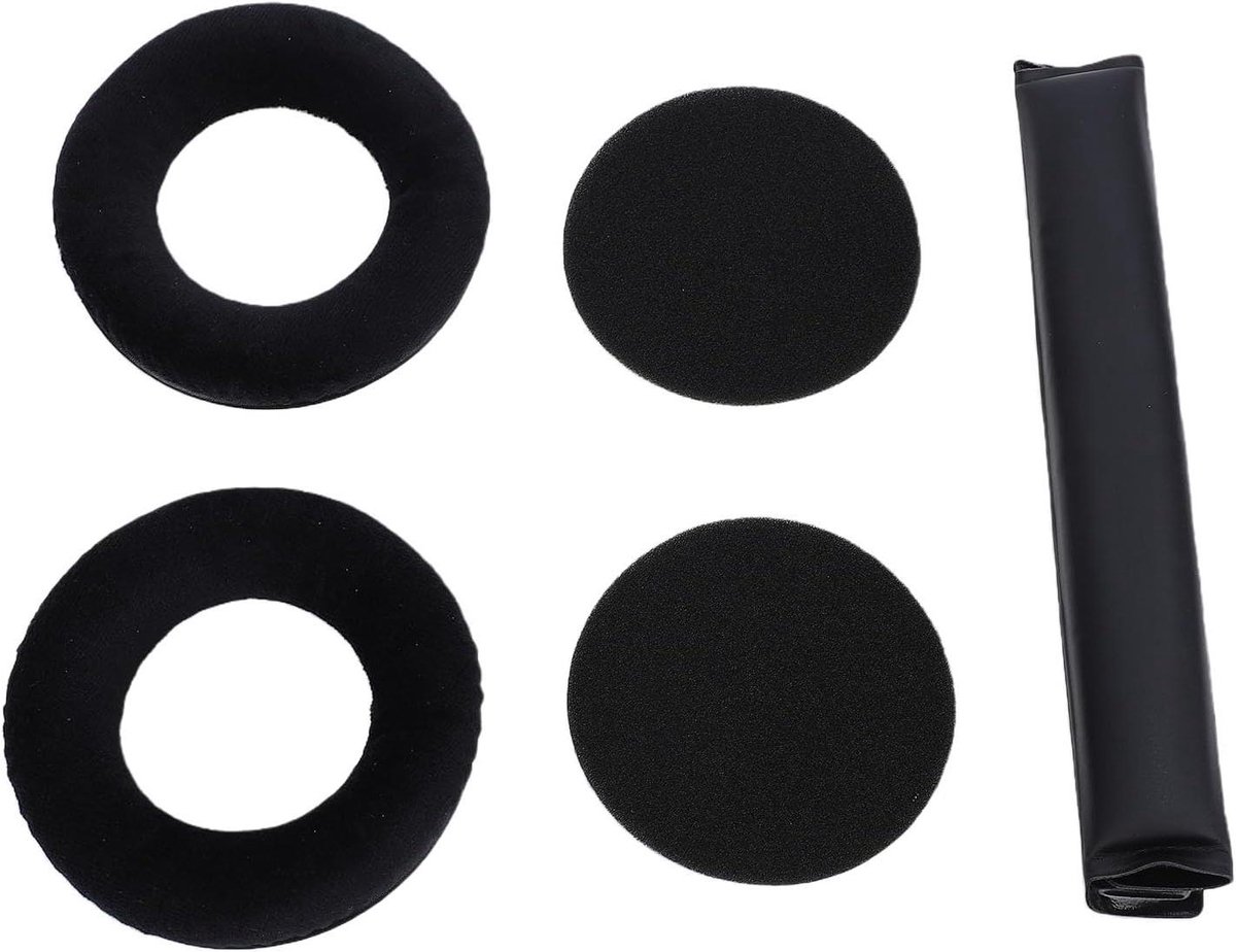 Oorkussens Hoofdtelefoon - Kussenhoesjes Oorschelpen - Comfortabel Luisteren - Traagschuim Vulling - 2 stuks - Zwart