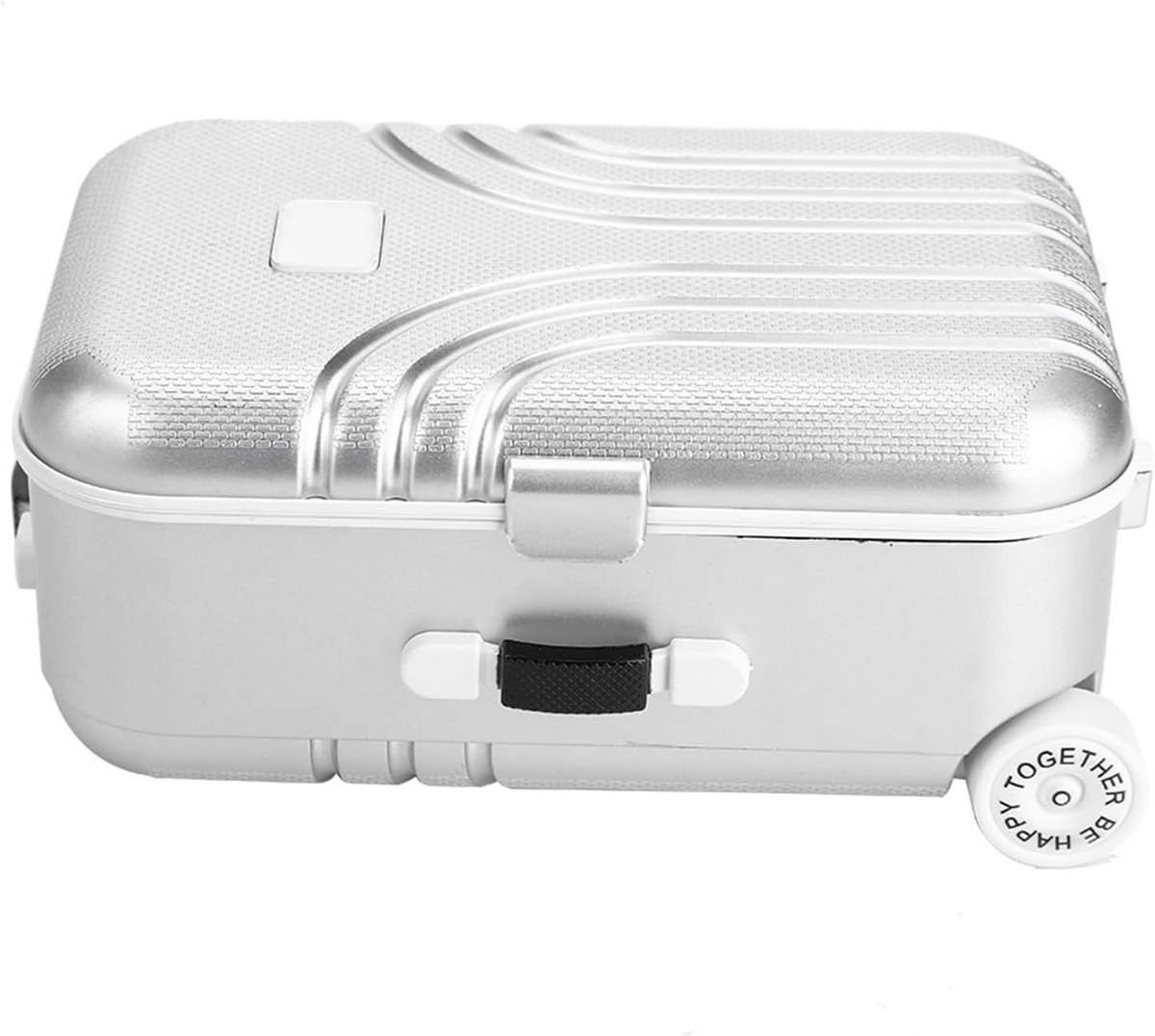 Leuke Kindersuitcase met Wielen, Speelgoed Koffer voor Kinderen, Mini Bagage Box in Zilver