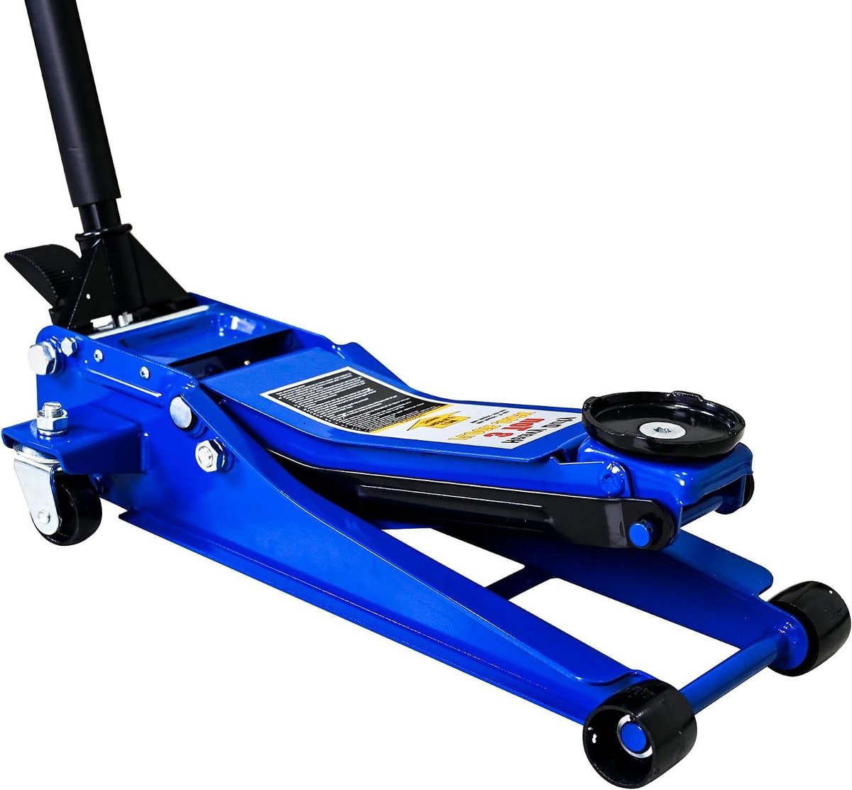 Hydraulische Krik - Garagekrik Autokrik - Voertuigen Hefen - Dubbele Pomp Voetpedaal - 75-505 mm - Blauw Zilver