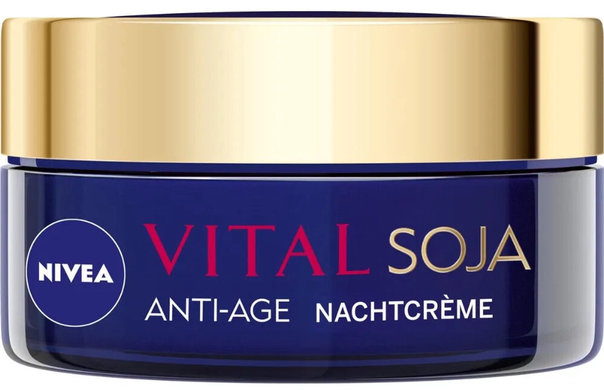 NIVEA Nachtcrème Soja Anti-Age - 6 x 50 ml - Voordeelverpakking