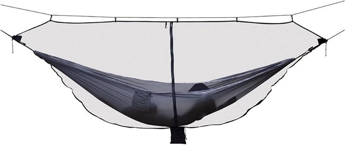 Hangstoel Schommel - Dubbele Hangmat - Ontspannen Buiten - Lichtgewicht Mesh - 1.0 Aantal - Army Green