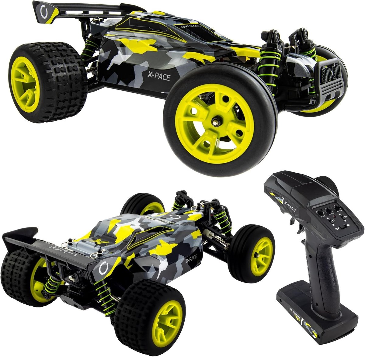 Rc drift car - Zwart - X-Pace - 1:18 Schaal 4x4 Offroad Buggy - Met Afstandsbediening voor Kinderen en Volwassenen