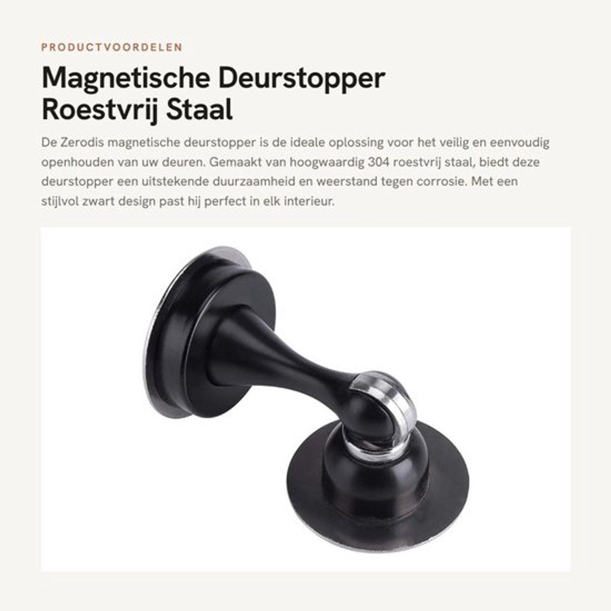 Deurstopper Hoogwaardige Kwaliteit - Deurvastzetter - Deurstoppers voor Binnen - Deurstopper Zelfklevend - Deurstopper Muur - Schokbestendig en Eenvoudige Installatie - Deurbuffer