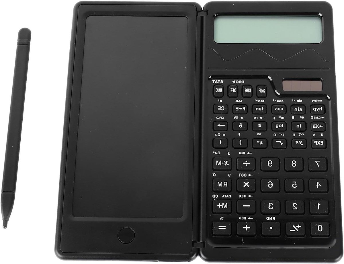 Wetenschappelijke Rekenmachine - Opvouwbare Rekenmachine - Studeren en Leren - Met Handschrift Pen - 16 x 8 x 1 cm