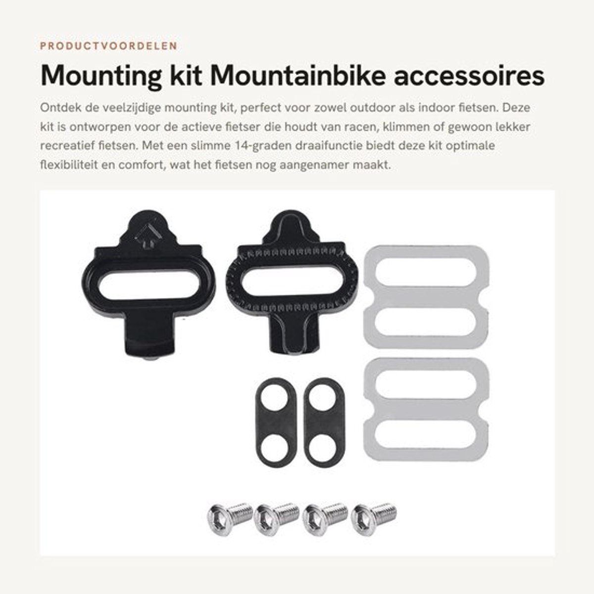 Klemmenset Professioneel - Montageset - Mountainbike-accessoires - Fietsonderdelen - Duurzaam - Voor pedalen PD-M520/M540/M324/M545/M424/M647/M959