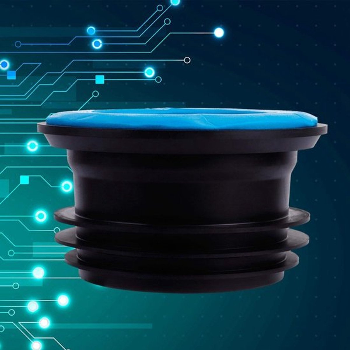 WC-Afdichting Universele Rubber Ring - Geurbestendig - Afdichtring - Afvoerpijp - Hoogwaardig ABS-Kunststof - 125 mm Externe Diameter - Toiletring
