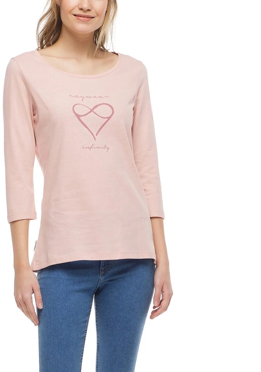 Dames-T-shirt met lange mouwen Ragwear Lorah Remake Lichtroze