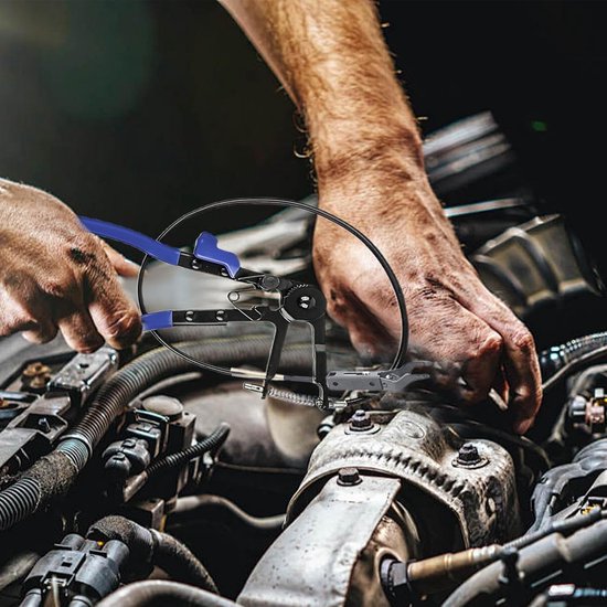 Slangenklem Tang - Slangtang Automotive - Reparatie Auto - Flexibele Kop - 1.21 Pond - Zwart — afbeelding 4