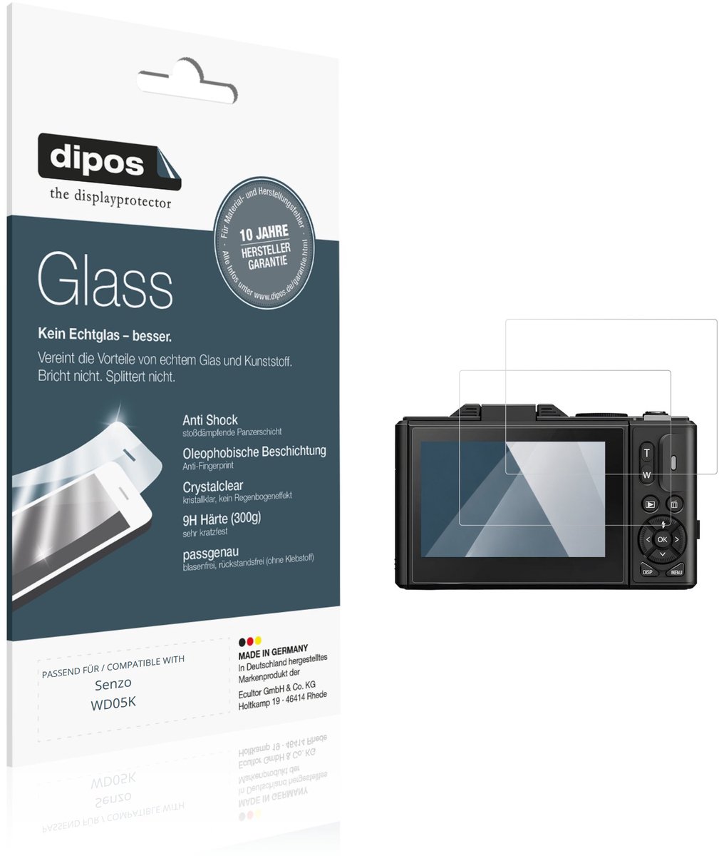 dipos – 2x Pantserfolie geschikt voor Senzo WD05K | 9H Screenprotector
