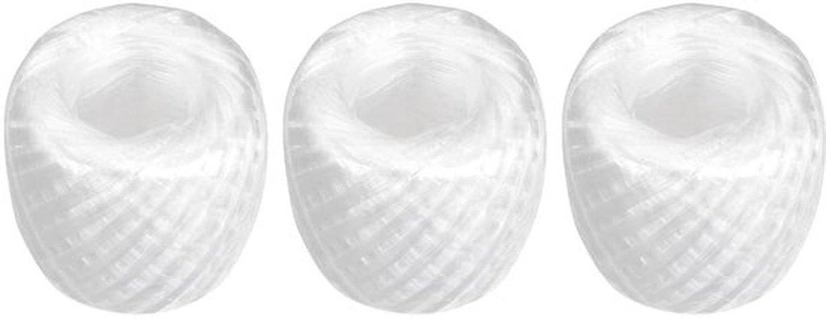 Polyester Touw 150m - Nylon Touw - Huishoudelijk Gebruik - DIY - Gebundelde Verpakking - Wit