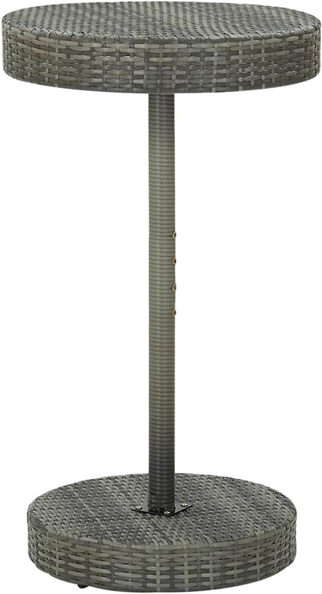 Tuin Salontafel - Buitentafel Koffietafel - Buiten Ontspannen - UV-bestendig Rattan - 60.5 x 106 cm - Grijs