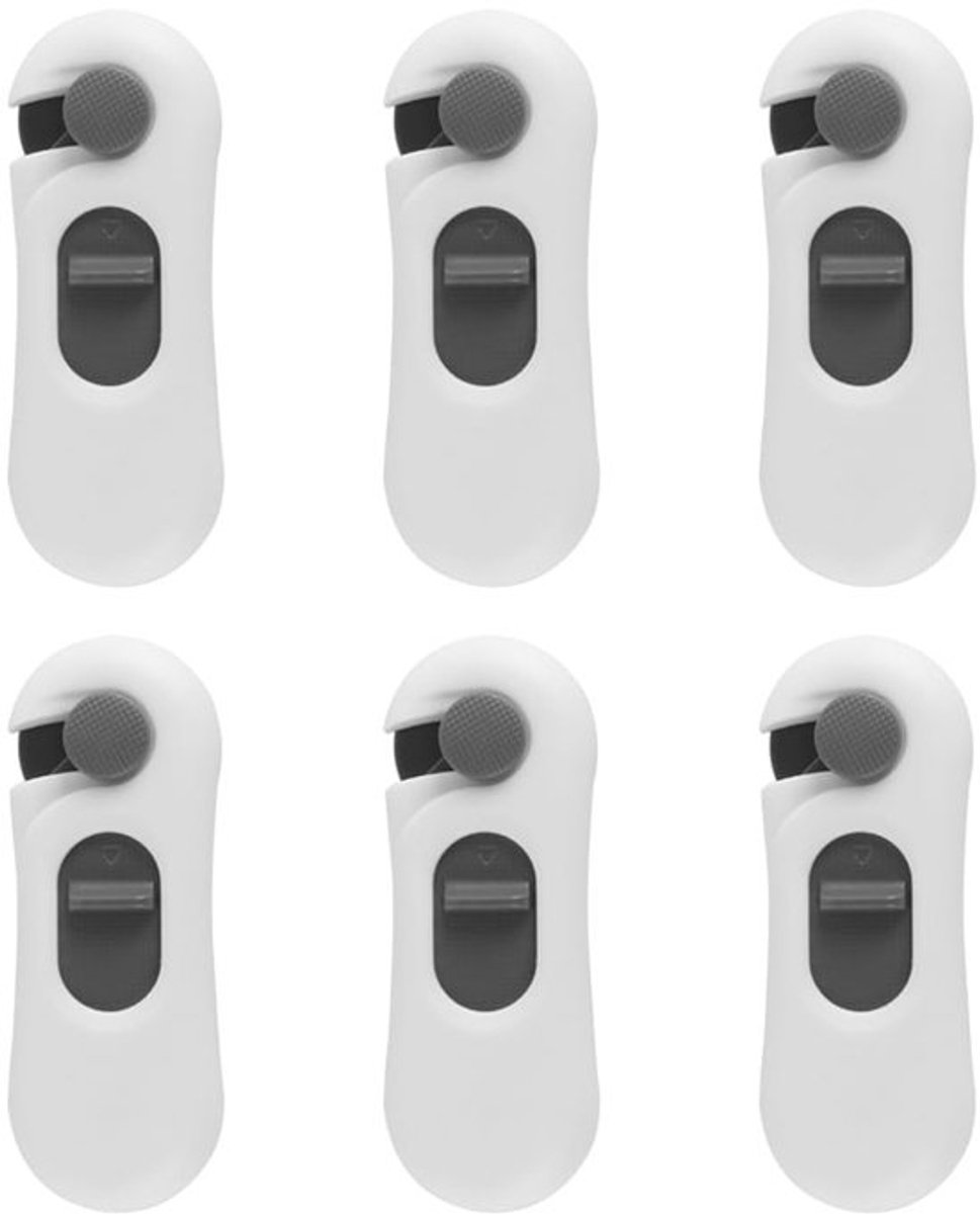 Koelkastslot 6-pack - Veiligheids sloten - Kast sloten - Vriessloten - Geen gereedschap vereist - Geschikt voor gladde oppervlakken - Kastslot