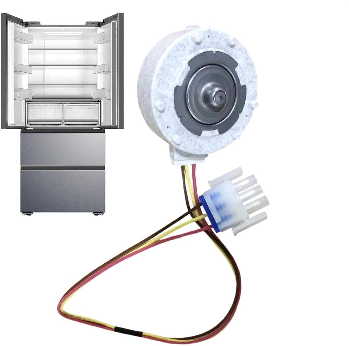 Koelkast Motor - Vervangend Onderdeel - Koelsysteem Onderhoud - Stabiele Luchtcirculatie - 3.7 cm Schachtlengte - Zwart
