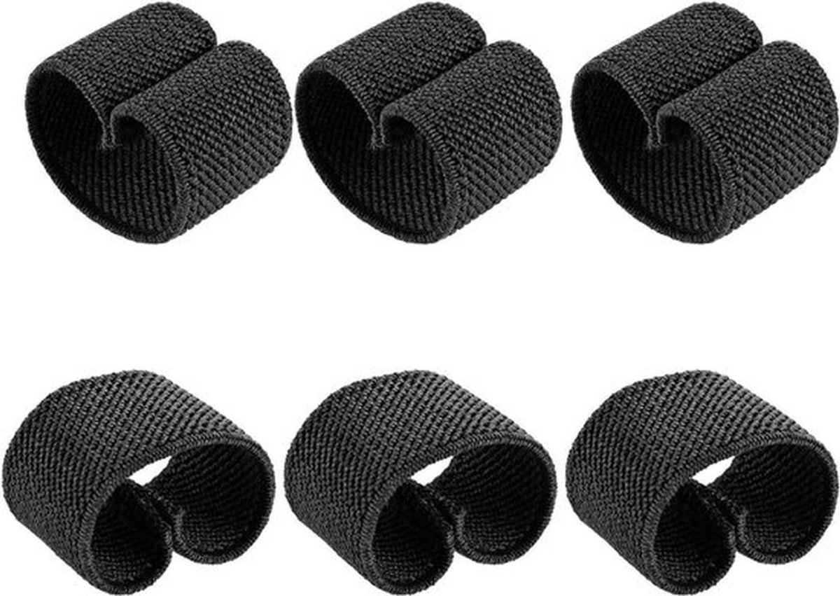 Set van 6 elastische riemhouders voor serviceriem, flexibele riemlussen voor rugzak met stevige riemgespen voor extra draagcomfort en veiligheid