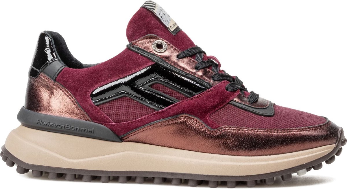 Floris Van Bommel Sfw-10170 Noppi Sneakers - Textiel - Dames - Rood - Maat 41,5