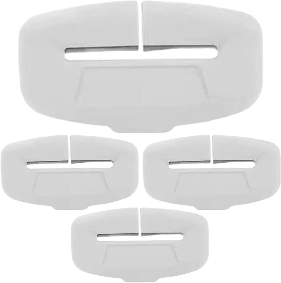 Autogordel Gesp Hoes - Gordelslot Beschermer - Interieur Beschermen - Universele Pasvorm - Set van 4 - Beige