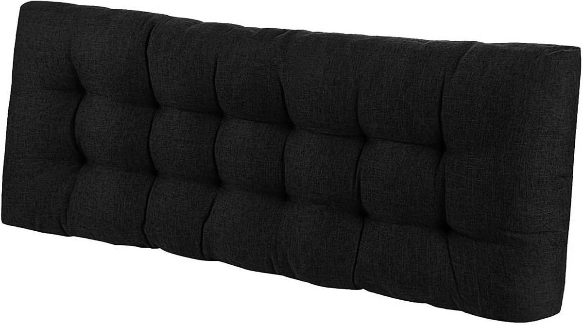 Bankkussen - Zitkussen Terrasmatras - Buiten Zitten - Antislip Basis - 120 x 55 cm - Zwart