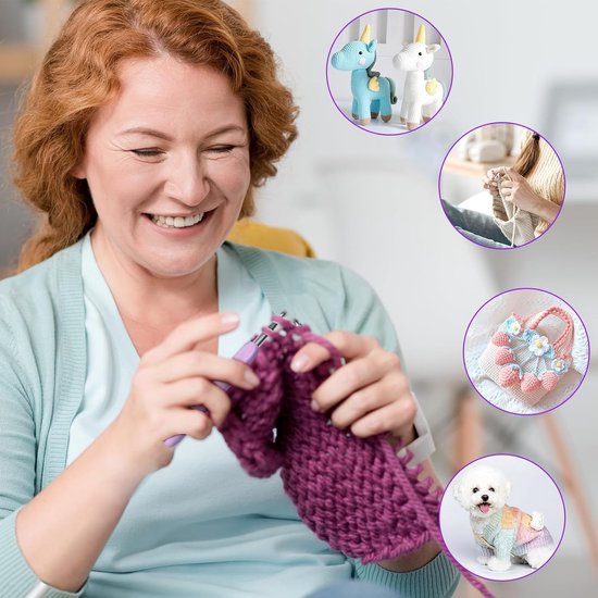 Haaknaald Set met 47 Stukken en 3 Paarse Haaknaalden - Perfect voor Haken en Breien — afbeelding 4