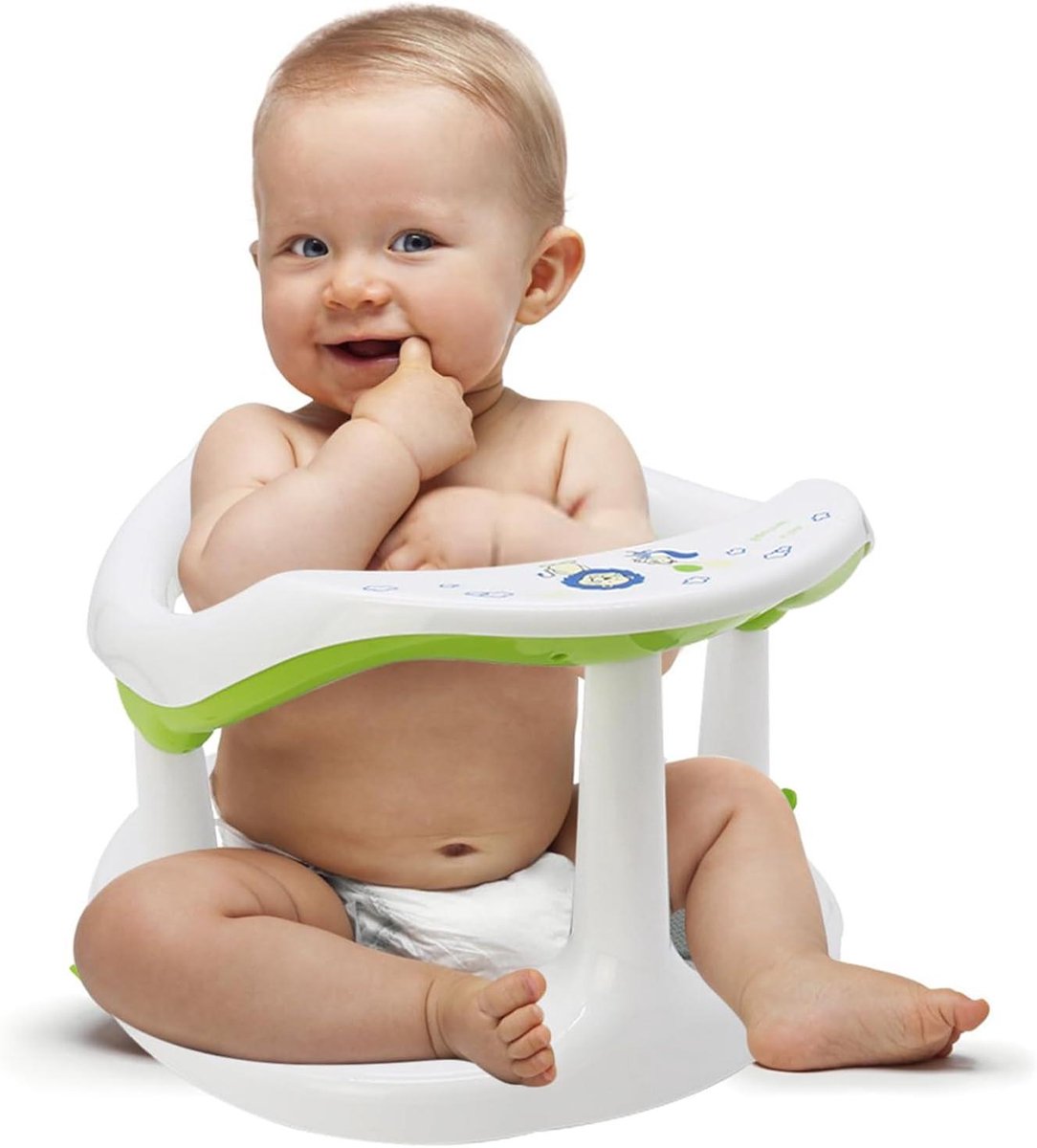 Baby badstoel - Kinderbadzitje baby - Veilig badderen - Met anti-slip - 32x32x21cm - Wit