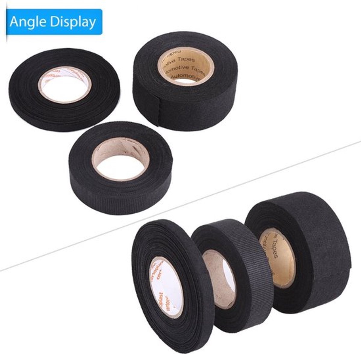 Filt Tape 19mm x 15m - Multifunctionele Tape - Zelfklevend - Hoge Viscositeit - Corrosiebestendig - Voor Auto-accessoires - Polyester Katoen