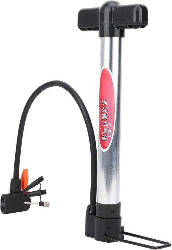 Mini Fietspomp - Fietsluchtpomp Bandenpomp - Banden Oppompen - Verstelbare Telescoop - 42 cm - Zilver — afbeelding 5