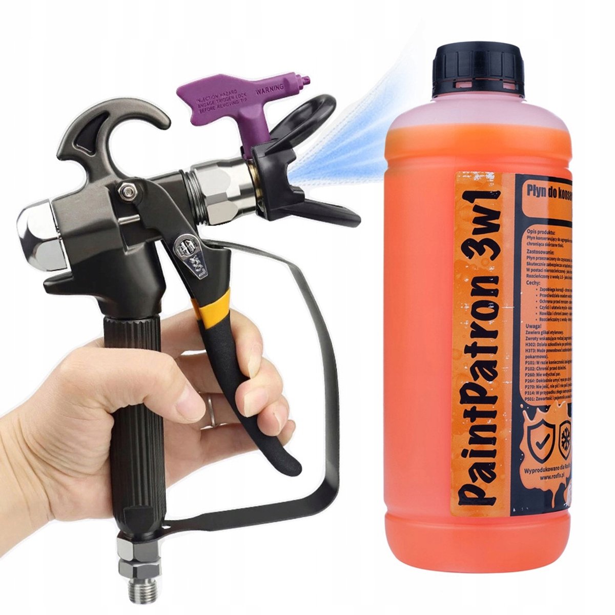 Rosfix Onderhoudsset Airless Verfspuit - PaintPatron 3-in-1 1L Set met TurboJet TJ1 Spuitpistool