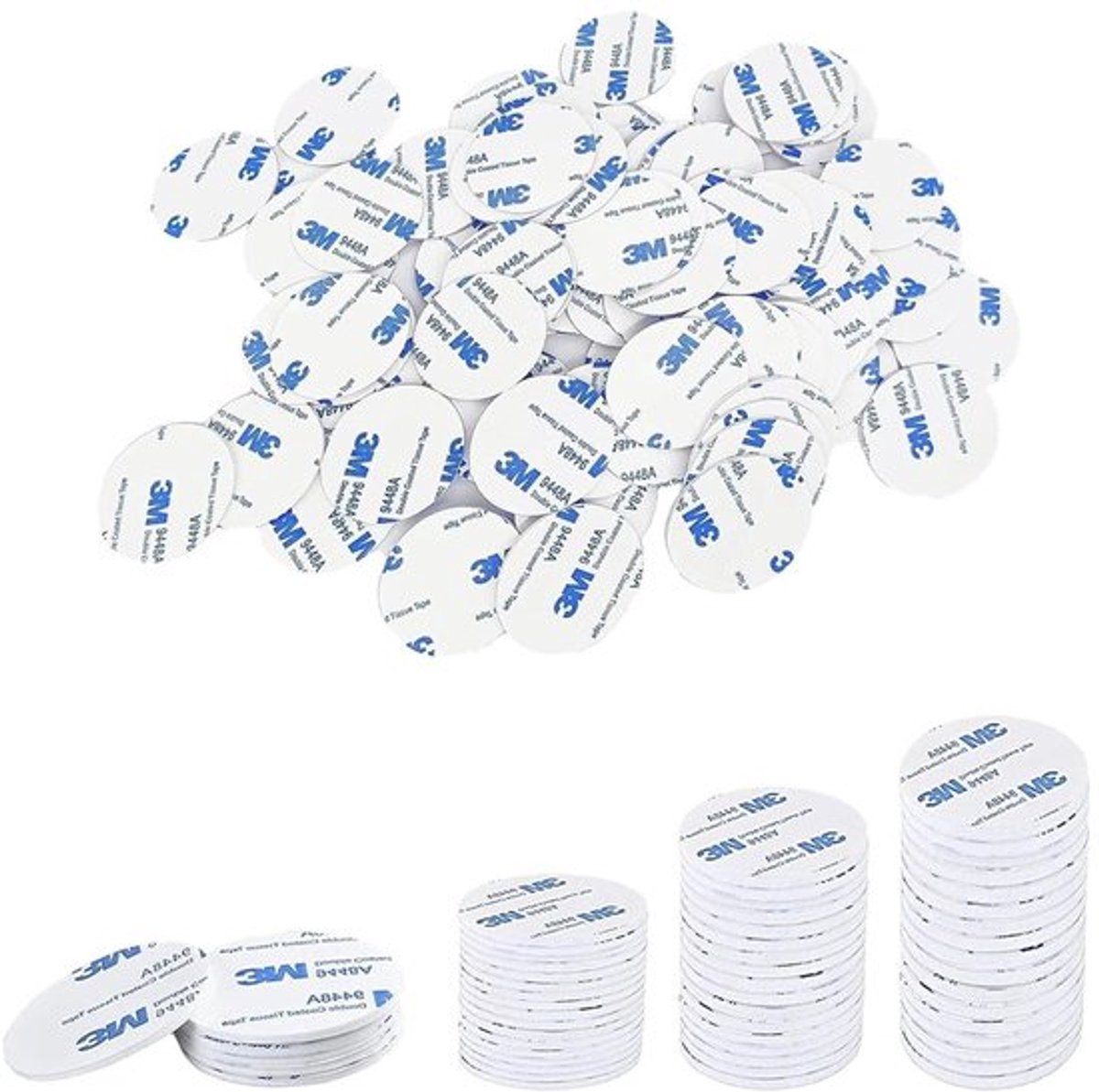 Kleefpads Extra Sterk - Dubbelzijdig Plakband - 100 Stuks - Waterdicht - Voor Muren/Vloeren - Betrouwbare Hechting