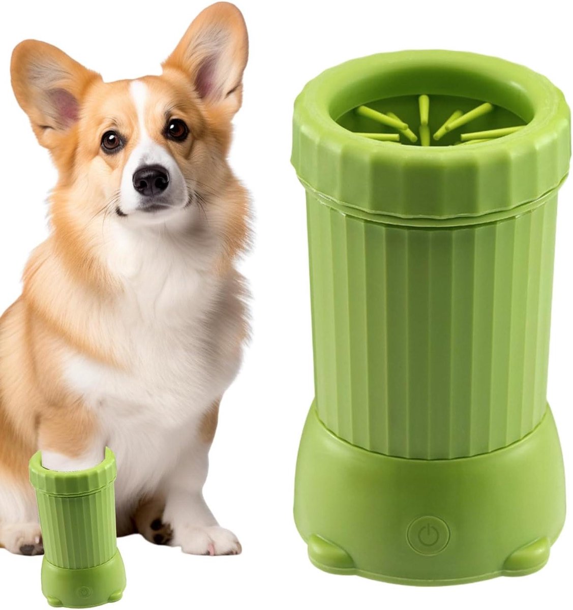 Honden Pootjes Wasbeker - Automatische Pootreiniger - Huisdier Poten Wassen - USB Oplaadbaar - 16.5 cm - Blauw