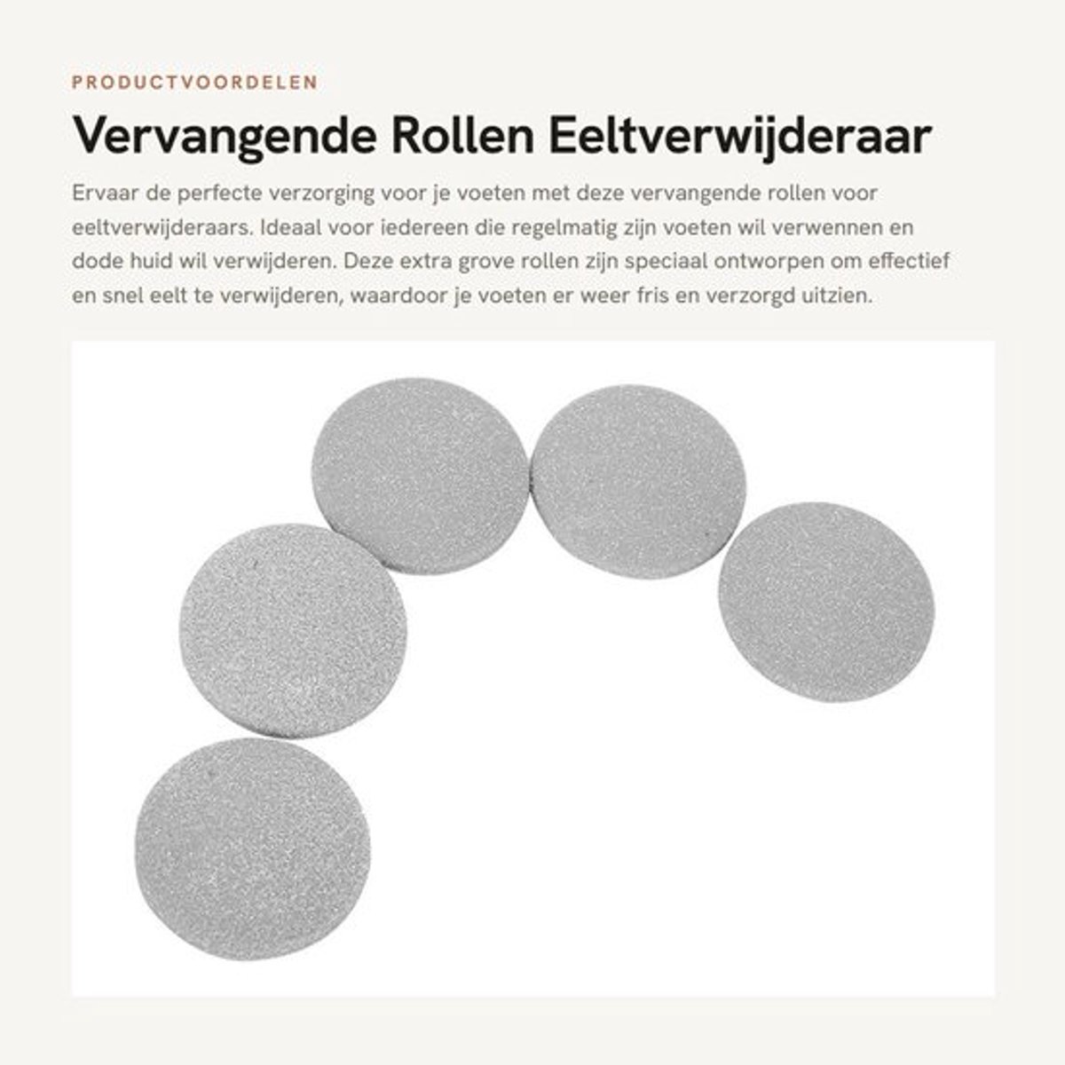 Vervangende Rollen Eeltverwijderaar - Regelmatige Voetslijper - Voor Dode Huid - Grijs - Eeltverwijdering - Geschikt voor Elektronische V...