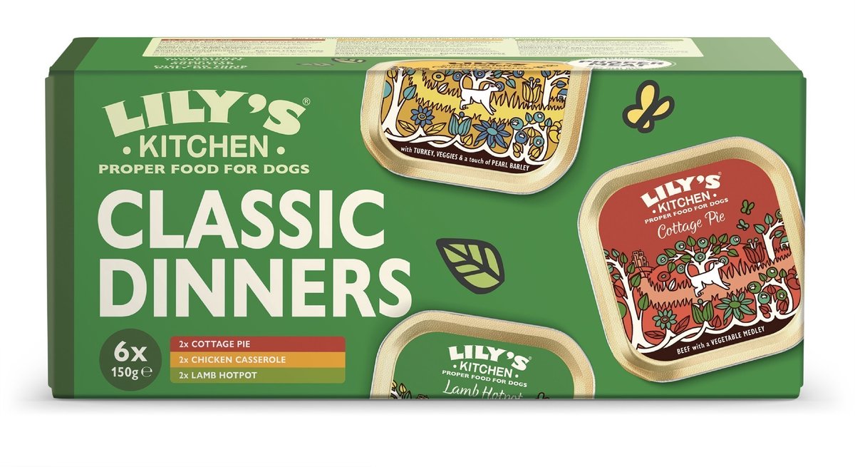 Voordeelpakket 12 x 150 g Lily's Kitchen Classic Dinners hondenvoer nat