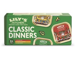Hondenvoer Natvoer Multipack 6x150g - LILY'S KITCHEN - Kip, Rund, Lam - Complete Maaltijd met Groenten