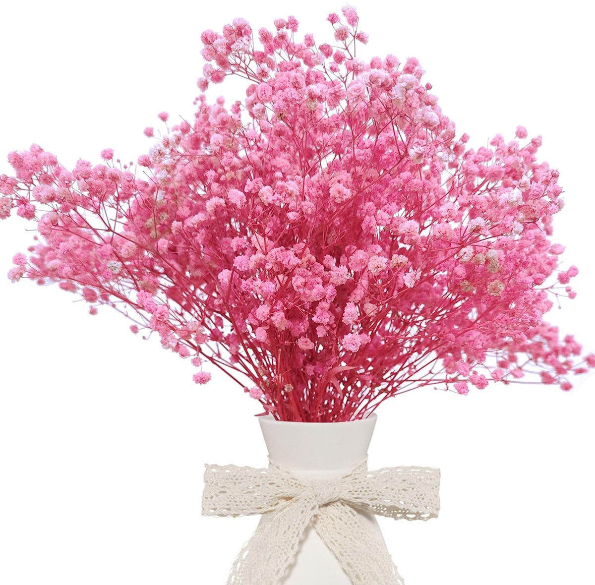 Dailygoods- Gedroogde Bloemen Roze Gypsophila - Bruiloftdecoratie - Woondecoratie - Ambachten - 37-38 cm - Veelzijdig en minimalistisch
