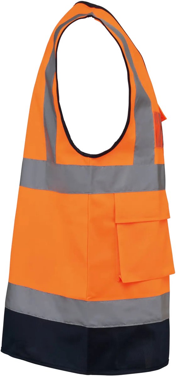 Recycled veiligheidshesje met zichtbare rits WK. Designed To Work
