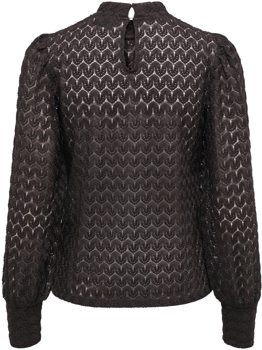 Jacqueline de Yong Top Jdyavery L/s Lace Top Jrs Noos 15268408 Chocolate Torte Dames Maat - M