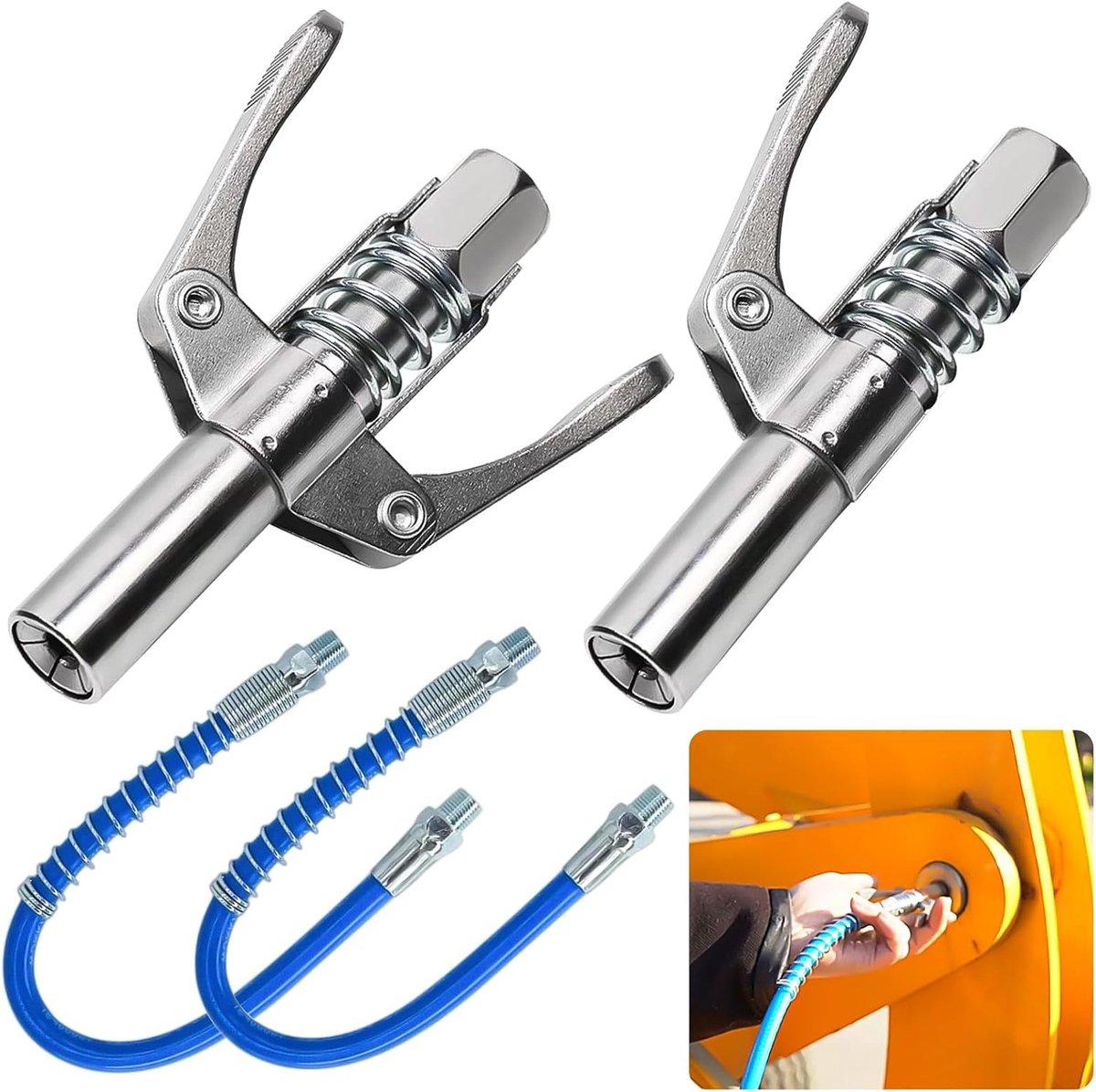 Grease press nozzle set met 30 cm slang, universele vet koppeling voor vetpersen, ideaal voor professioneel gebruik