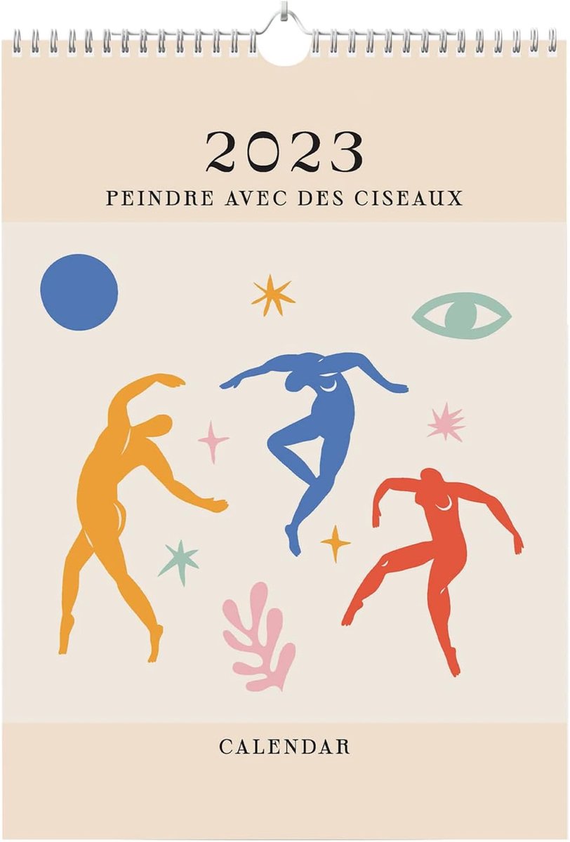 SnelShoppen - A3 Wandkalender 2023 Matisse - Familiekalender 12 Maanden - 29,7x42 cm - Uniek Ontwerp - Perfect voor Thuis of op Kantoor
