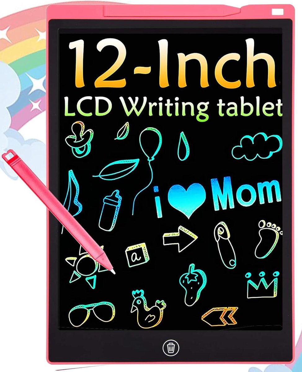 SnelShoppen - Colorful LCD Writing Board 12 Inch - LCD Schrijftablet - Elektronische Tekenpad - Digitale Tekenpad - Creatief Speelgoed voor Kinderen 3