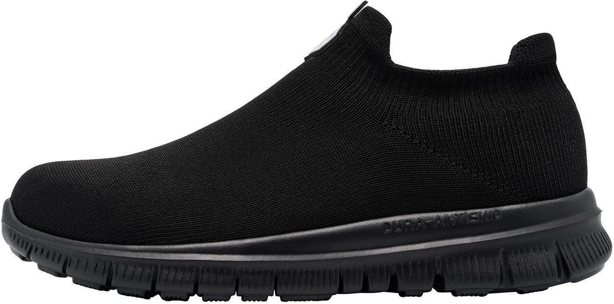 SnelShoppen - LARNMERN Werkschoenen Veiligheidsschoenen Heren Dames - Comfortabele Stalen Neuzen Sneakers - Licht en Ademend - Maat 43EU - Gaaszwart v