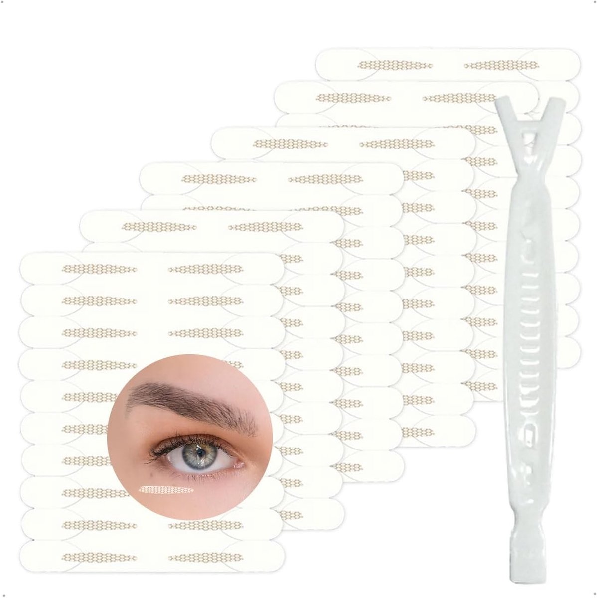 120 Stuks Hoofddoek Ooglift Strips - Onzichtbare Dubbele Ooglid Tape voor Natuurlijke Versteviging, Waterdichte Make-up en Oogvergroting