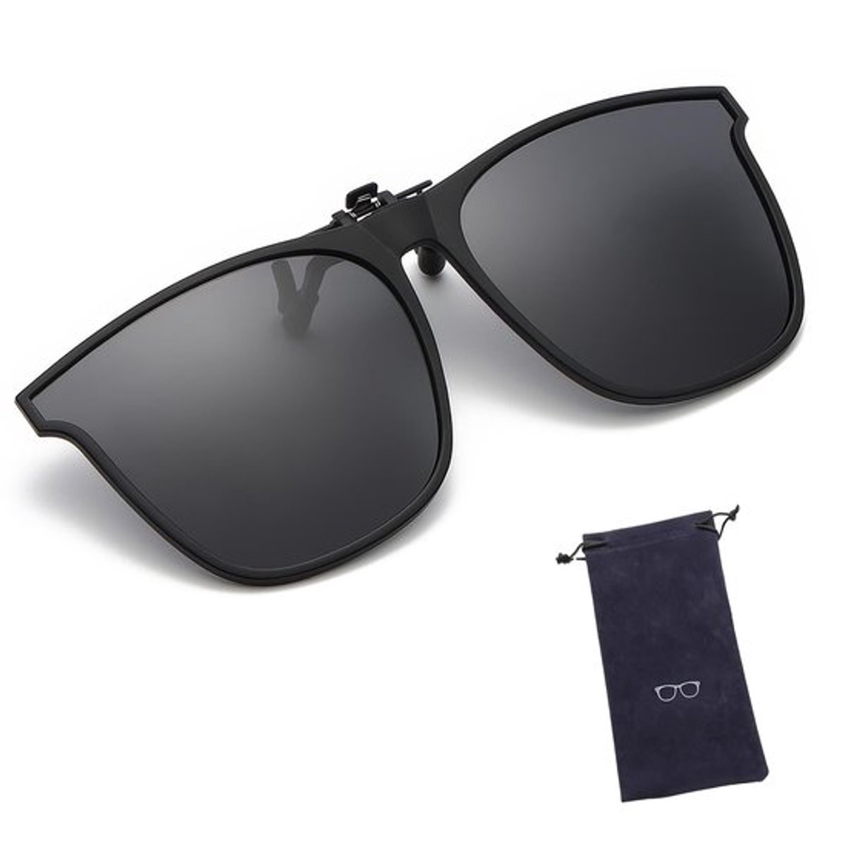 Clip-on Zonnebril Gepolariseerd - Flip-up Zonnebril - UV400 Bescherming - Rond Design - Voor Dames/Heren - Eenvoudig Bevestigen