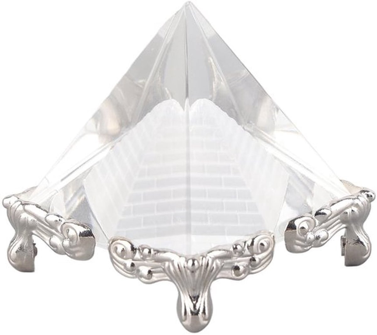 Kwarts Piramide 5 cm - Kristalpiramide - Energie Versterking - Meditatie - Spirituele Groei - Transparant Kunstkristal - Energiepiramide