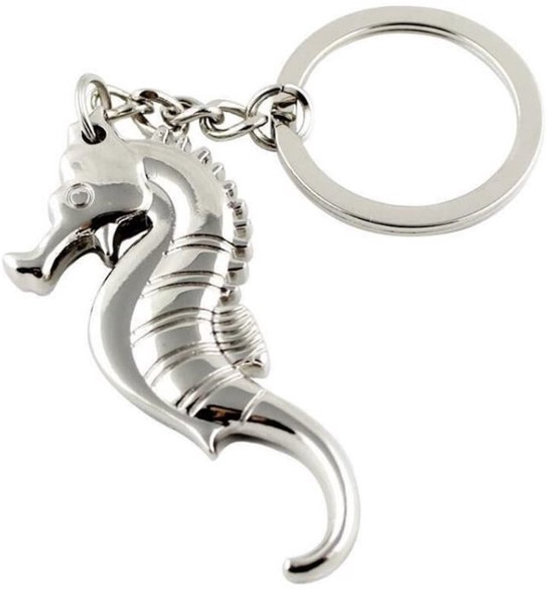 Flesopener Sleutelhanger - Metalen 3D Zeepaard Bieropener