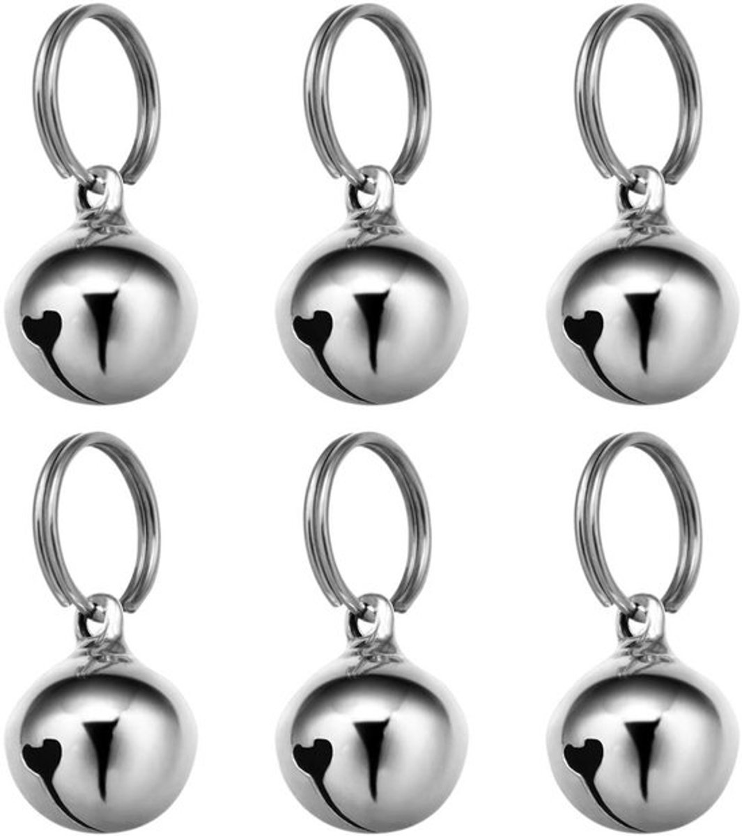 Huisdier-halsband 6 stuks - Robuust Metaal - Zilverkleurig - Schattig Design - Comfortabel - Voor Honden/Katten - Dierenhalsband