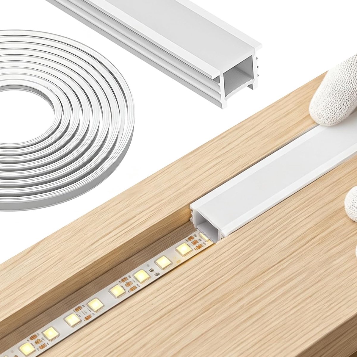 Led neon siliconen profiel 16 x 16 mm - flexibele ledstrip - waterdicht - ideaal voor doe-het-zelf projecten - ShopVlot