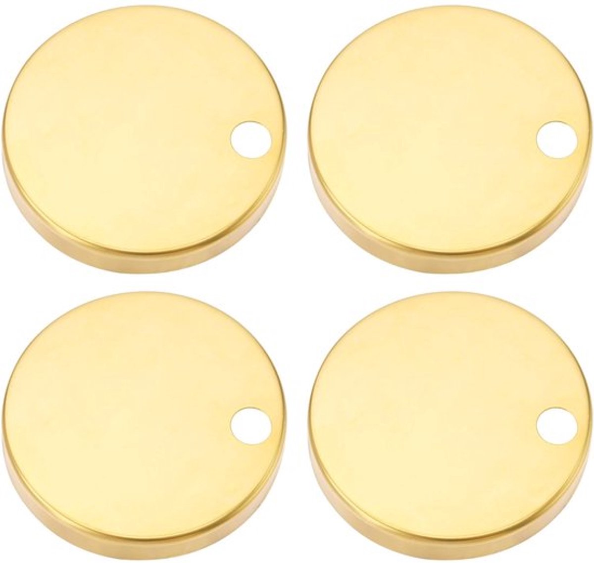 Toiletbril Scharnier 60mm - 304 Roestvrij Staal - Set van 4 - Decoratieve Covers - Eenvoudige Installatie - Glanzend Design