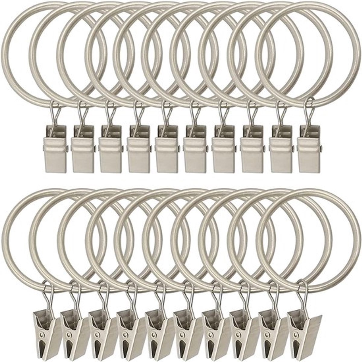 Gordijnclips 30 Stuks - Sterke Metalen Clips - Decoratieve Gordijnringen - Geschikt voor Maximaal 3,2 cm Roede - Creatieve Versiering - Robuust Draagvermogen