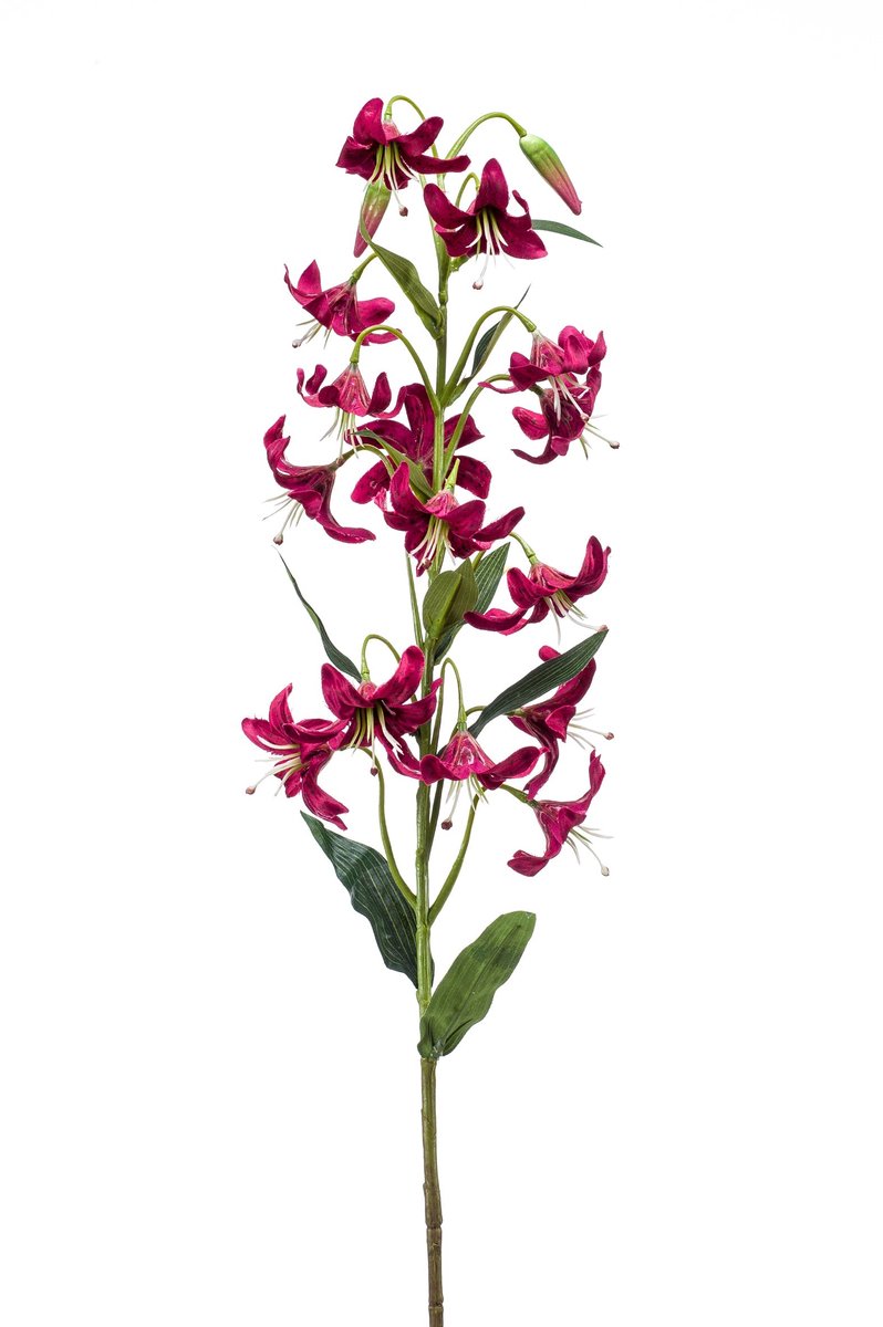 Emerald Kunstbloem Lelie 80cm diep rood - Kunstplant voor binnen