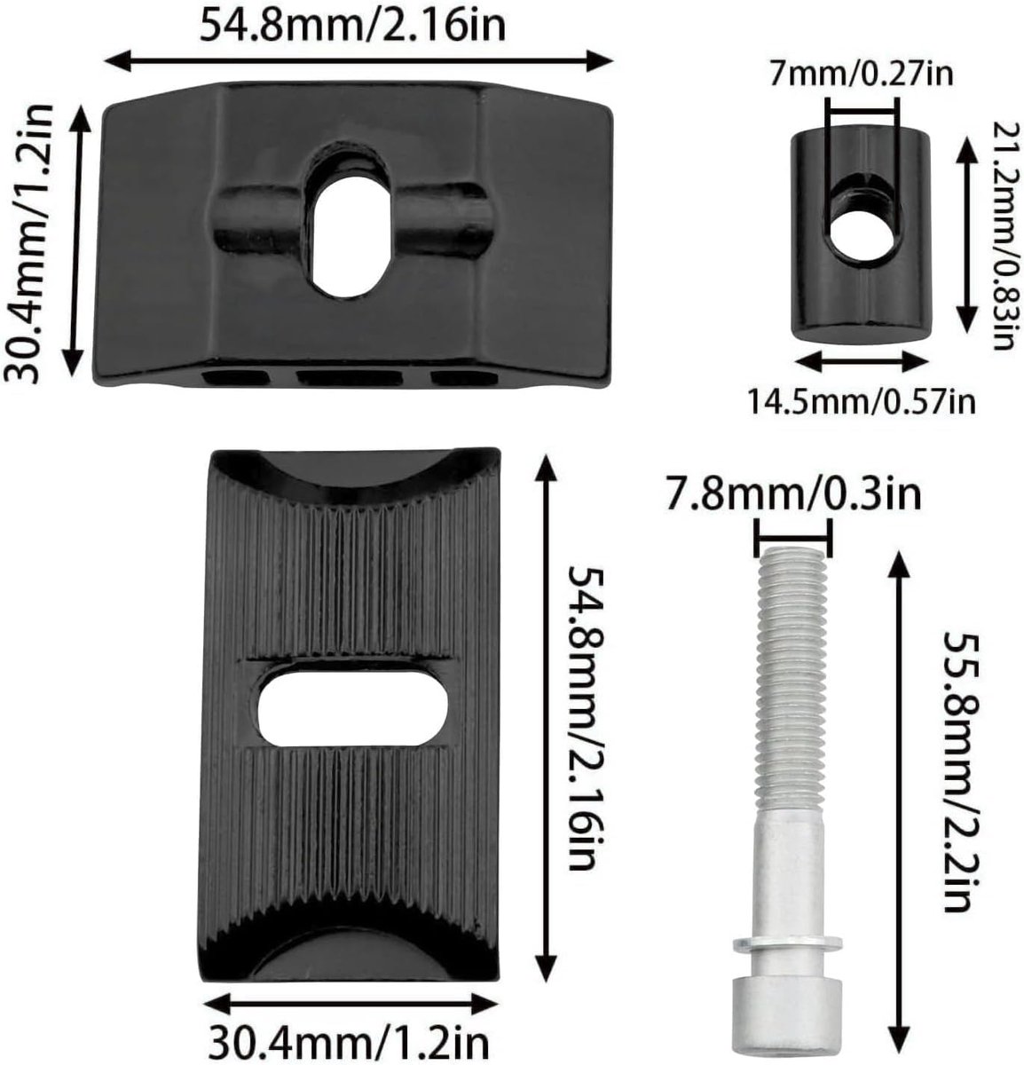 SnelShoppen - Bicycle Single Nail, Fiets Zadelklem, Zadelkop, Zadelpen, Zwart, Duurzaam, Verstelbaar, Universeel, Voor Diverse Fietsen